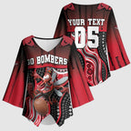 Custom Essendon Go Bombers Kimono Sleeve Blouse Don The Sash