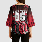 Custom Essendon Go Bombers Kimono Sleeve Blouse Don The Sash