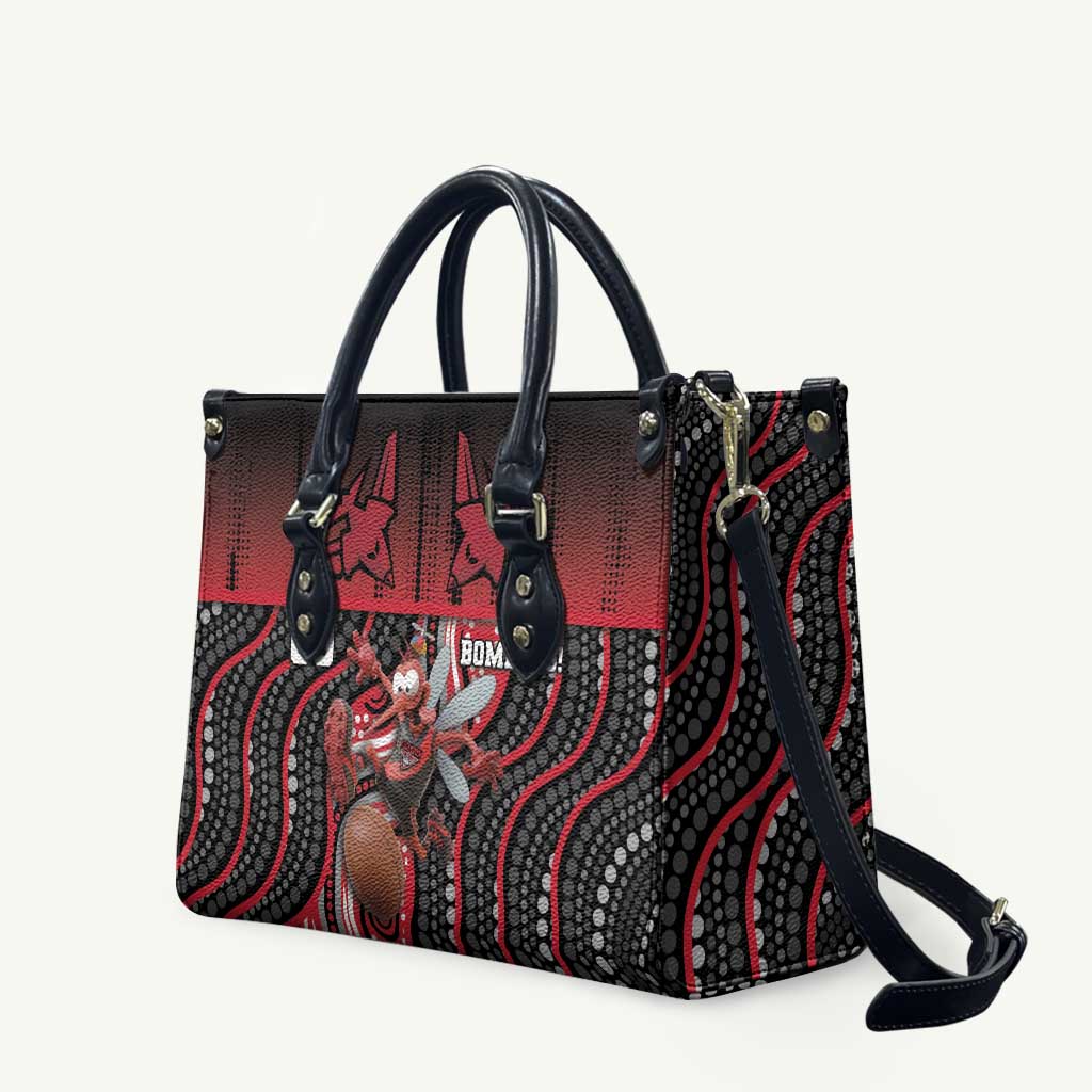 Essendon Go Bombers Leather Bag Don The Sash