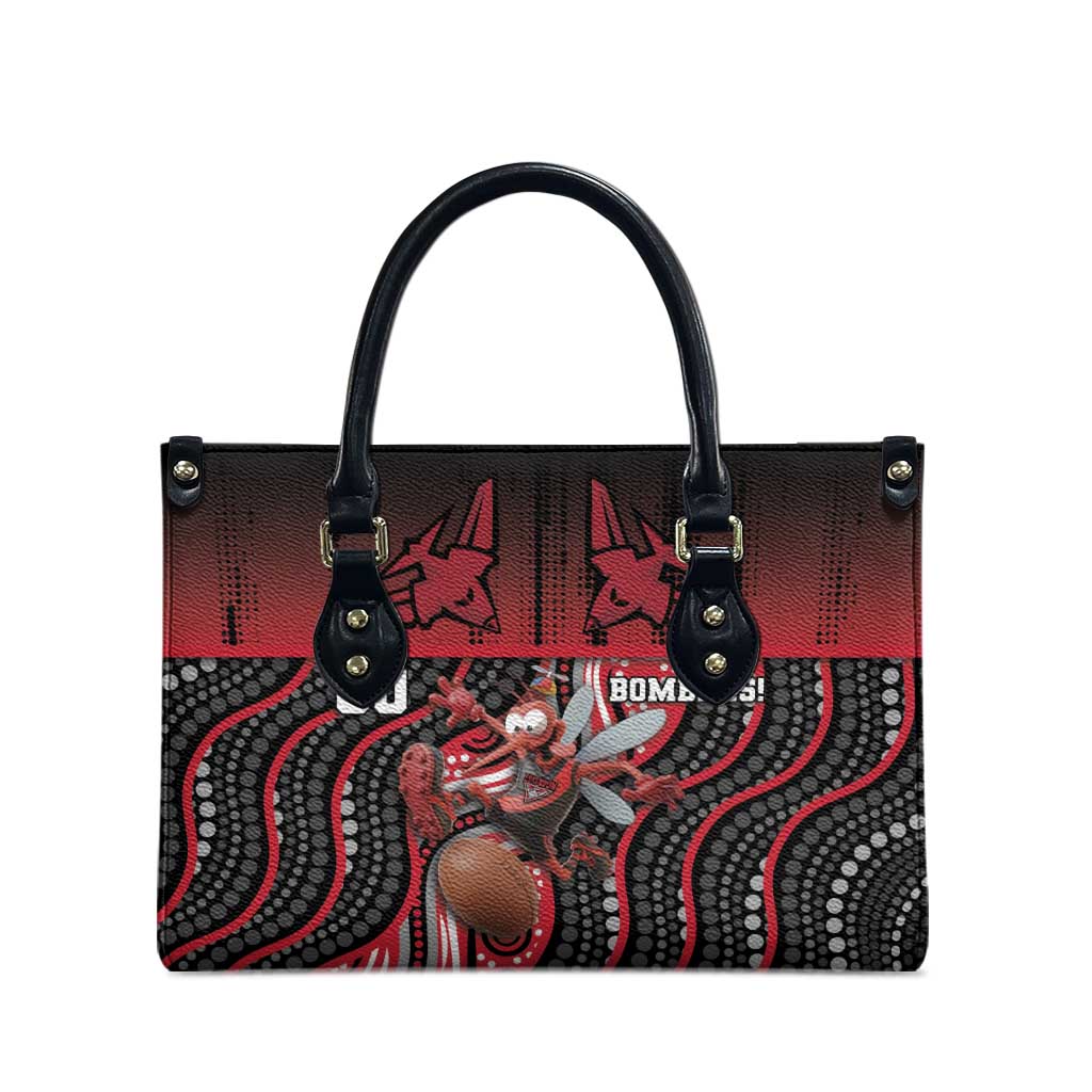 Essendon Go Bombers Leather Bag Don The Sash