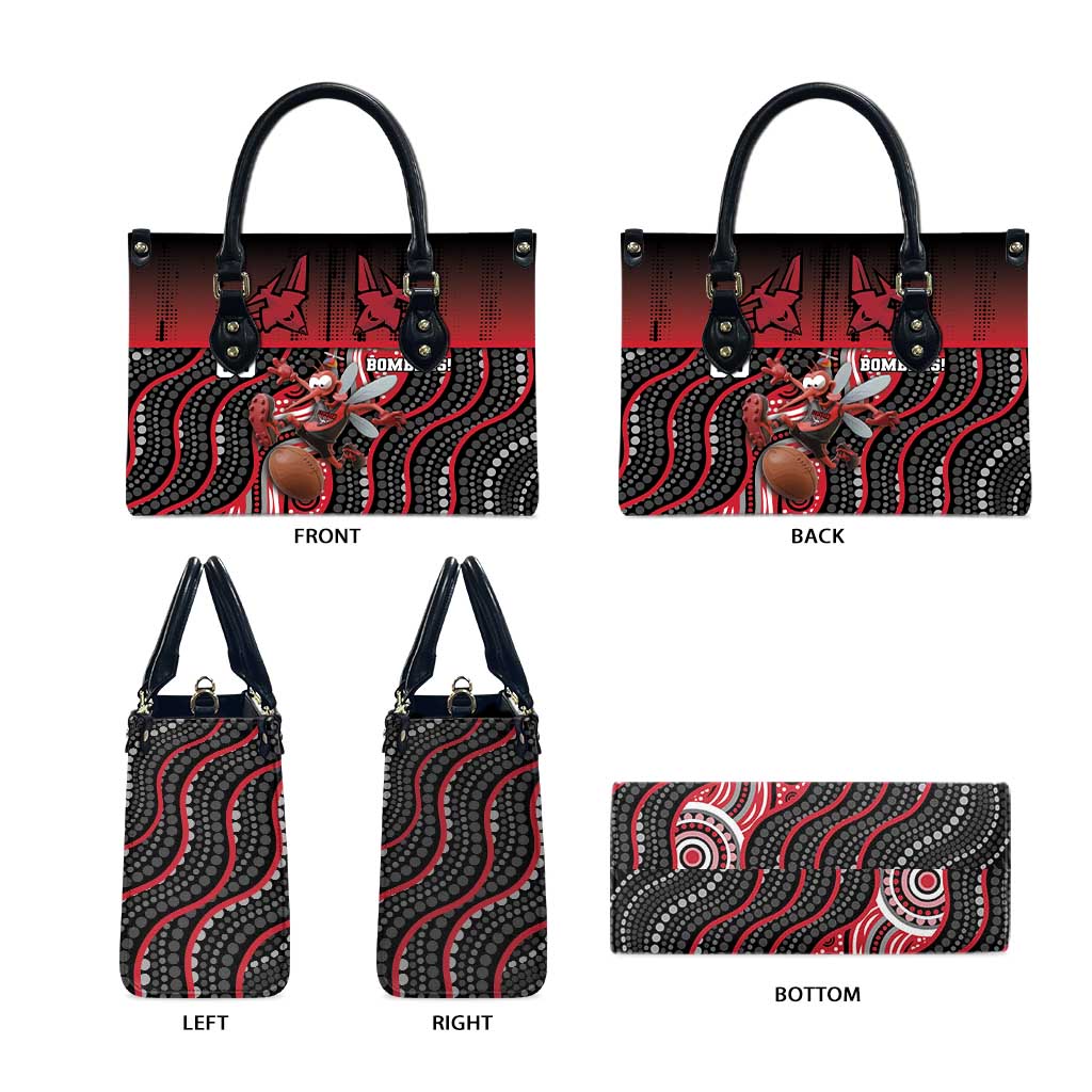Essendon Go Bombers Leather Bag Don The Sash