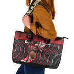Essendon Go Bombers Leather Tote Bag Don The Sash