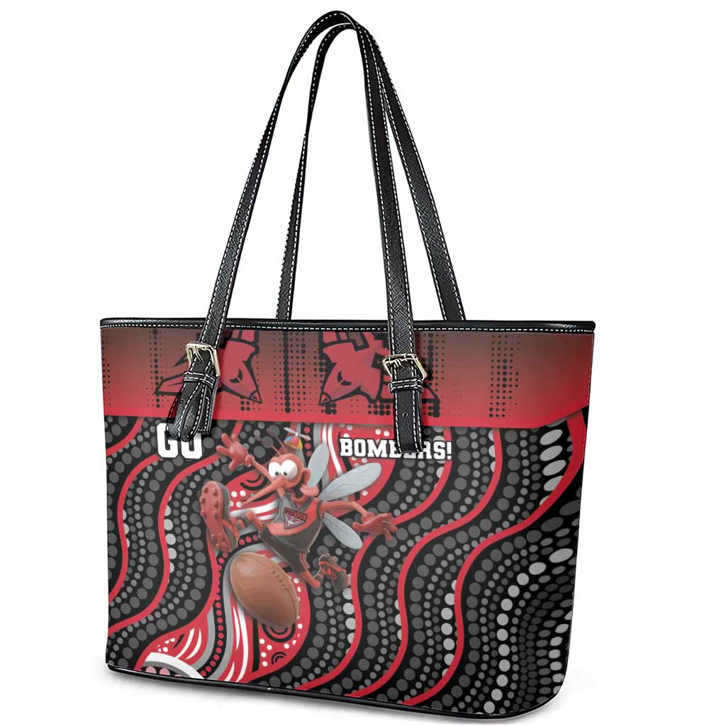 Essendon Go Bombers Leather Tote Bag Don The Sash
