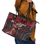 Essendon Go Bombers Leather Tote Bag Don The Sash