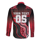 Custom Essendon Go Bombers Long Sleeve Button Shirt Don The Sash