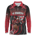 Custom Essendon Go Bombers Long Sleeve Polo Shirt Don The Sash