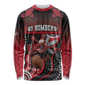 Custom Essendon Go Bombers Long Sleeve Shirt Don The Sash