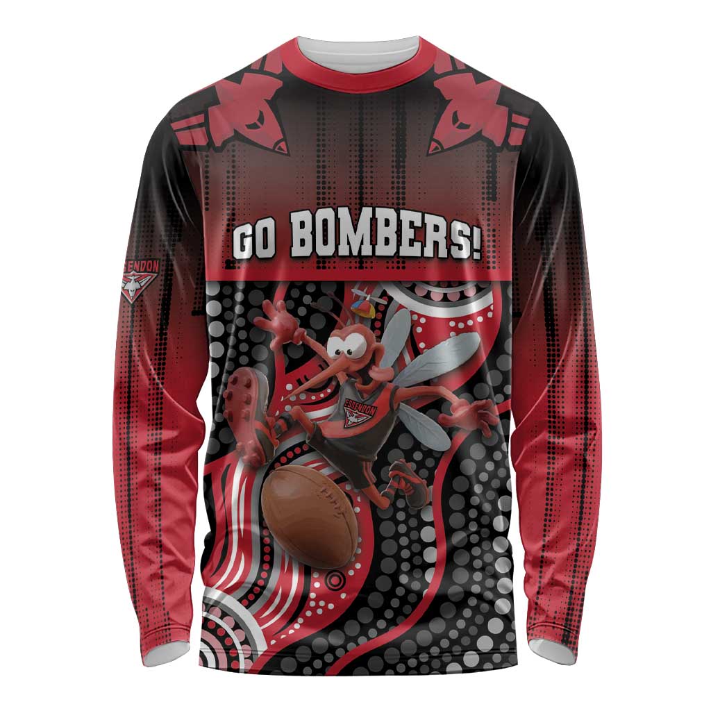 Custom Essendon Go Bombers Long Sleeve Shirt Don The Sash