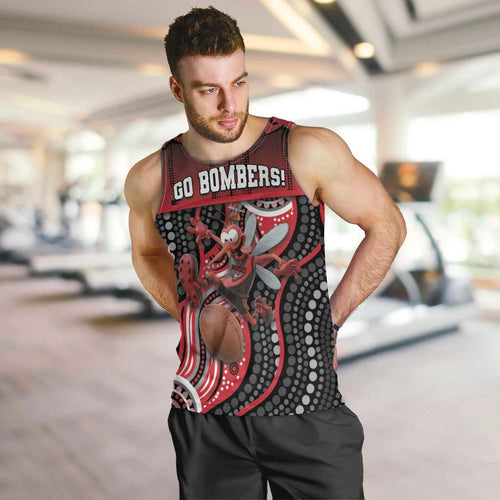 Custom Essendon Go Bombers Men Tank Top Don The Sash