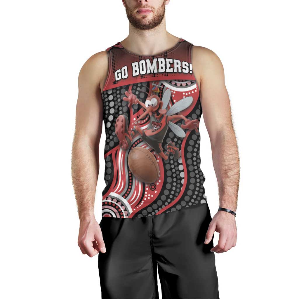 Custom Essendon Go Bombers Men Tank Top Don The Sash