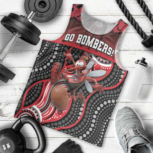 Custom Essendon Go Bombers Men Tank Top Don The Sash