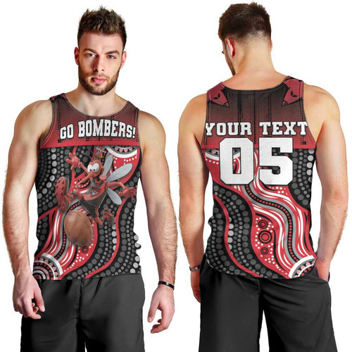 Custom Essendon Go Bombers Men Tank Top Don The Sash