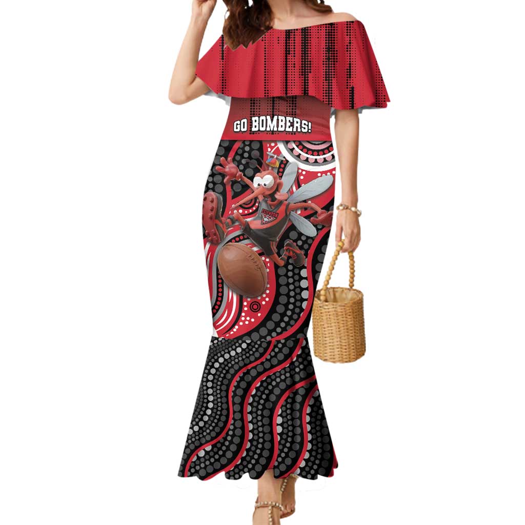 Custom Essendon Go Bombers Mermaid Dress Don The Sash