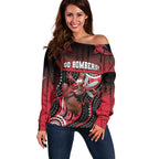 Custom Essendon Go Bombers Off Shoulder Sweater Don The Sash