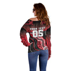 Custom Essendon Go Bombers Off Shoulder Sweater Don The Sash