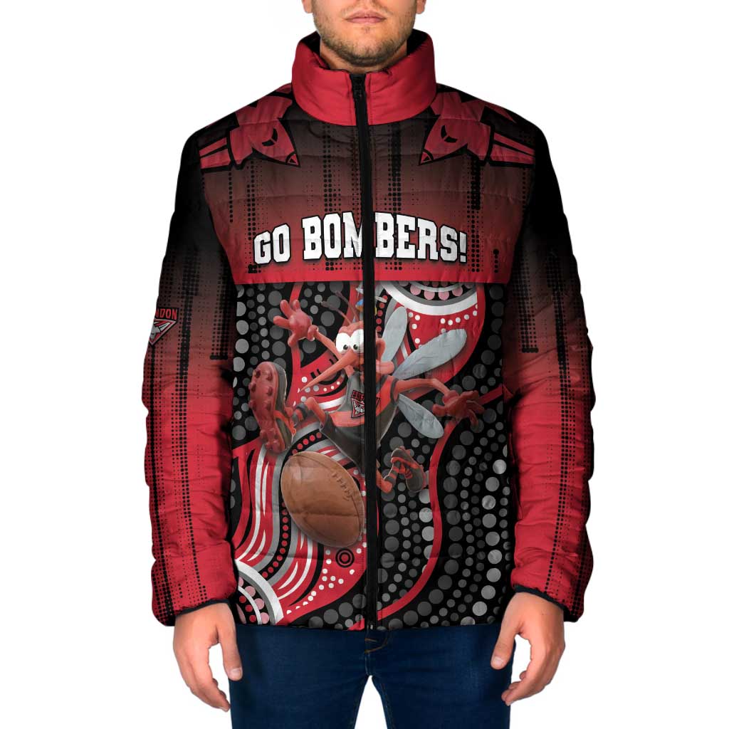 Custom Essendon Go Bombers Padded Jacket Don The Sash