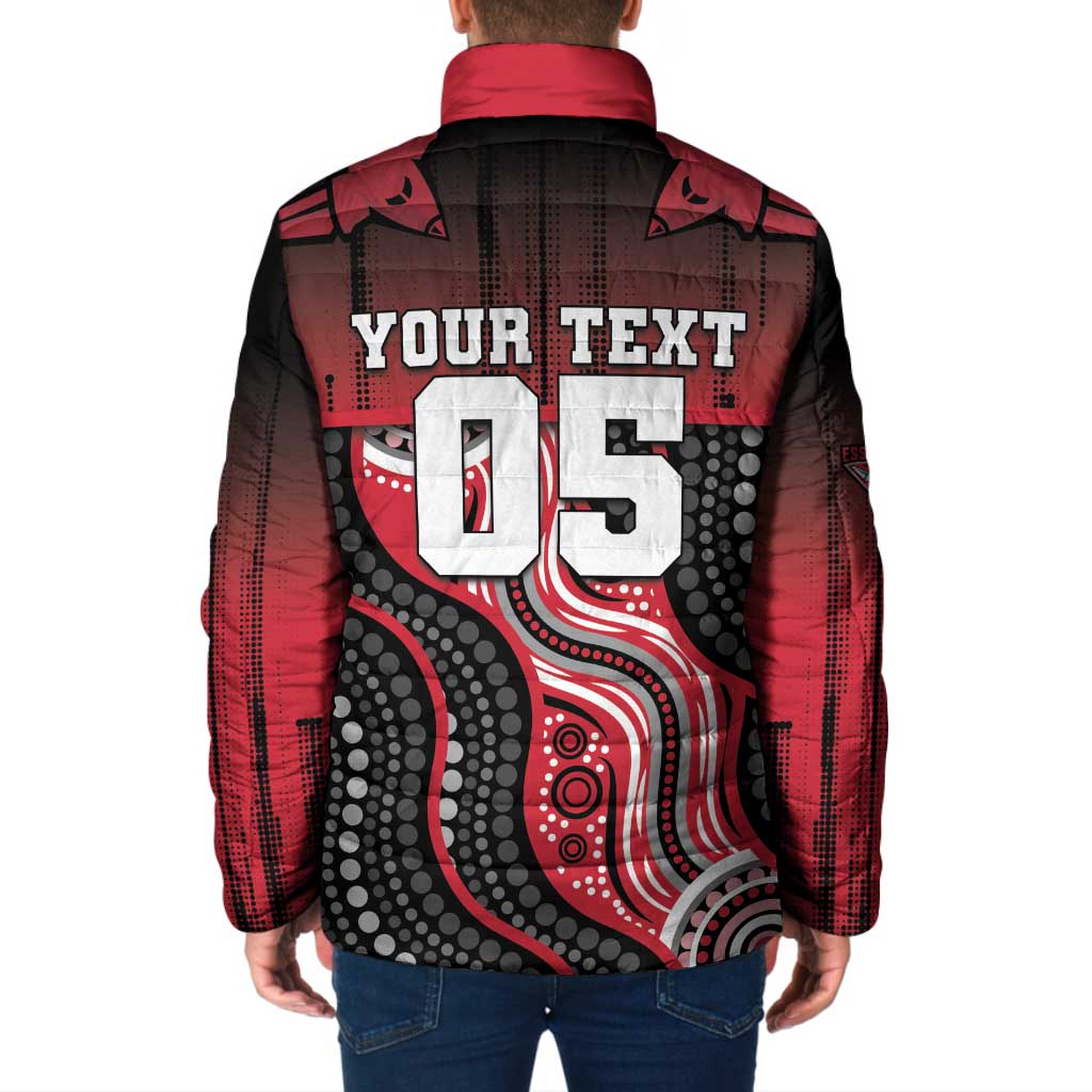 Custom Essendon Go Bombers Padded Jacket Don The Sash