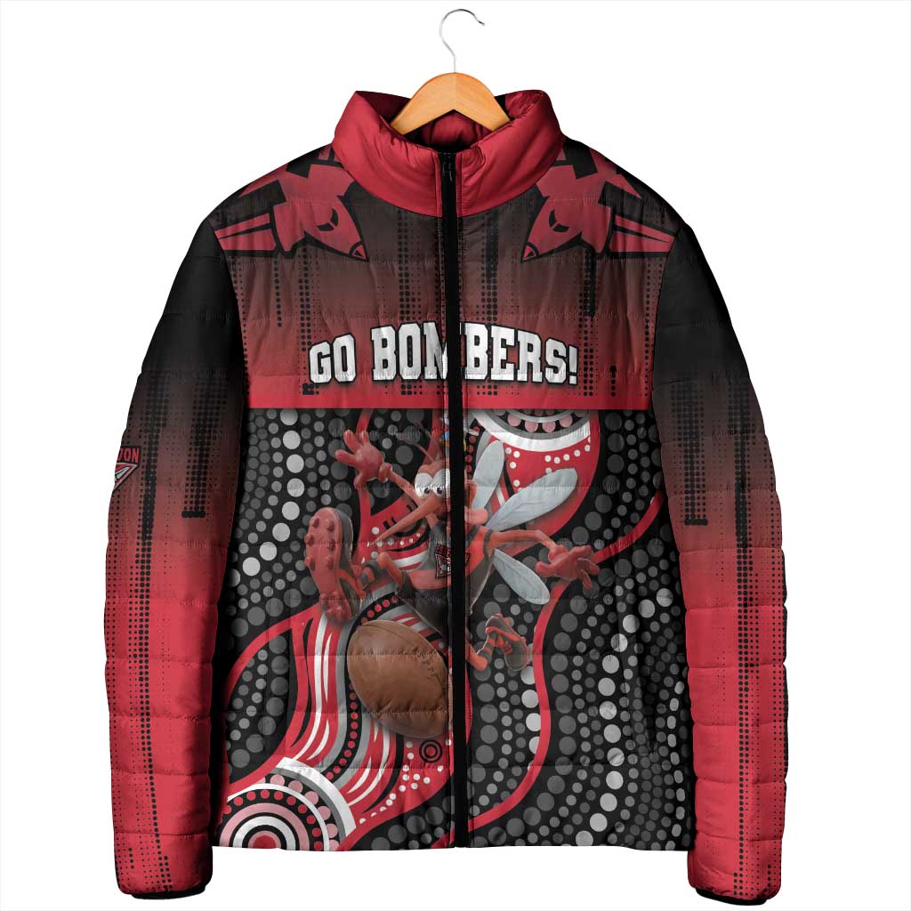 Custom Essendon Go Bombers Padded Jacket Don The Sash