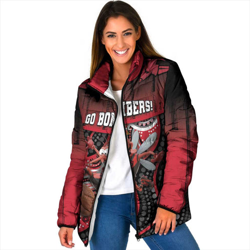 Custom Essendon Go Bombers Padded Jacket Don The Sash