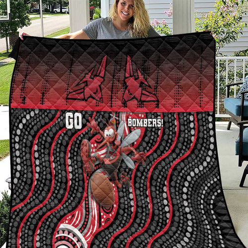 Essendon Go Bombers Quilt Don The Sash
