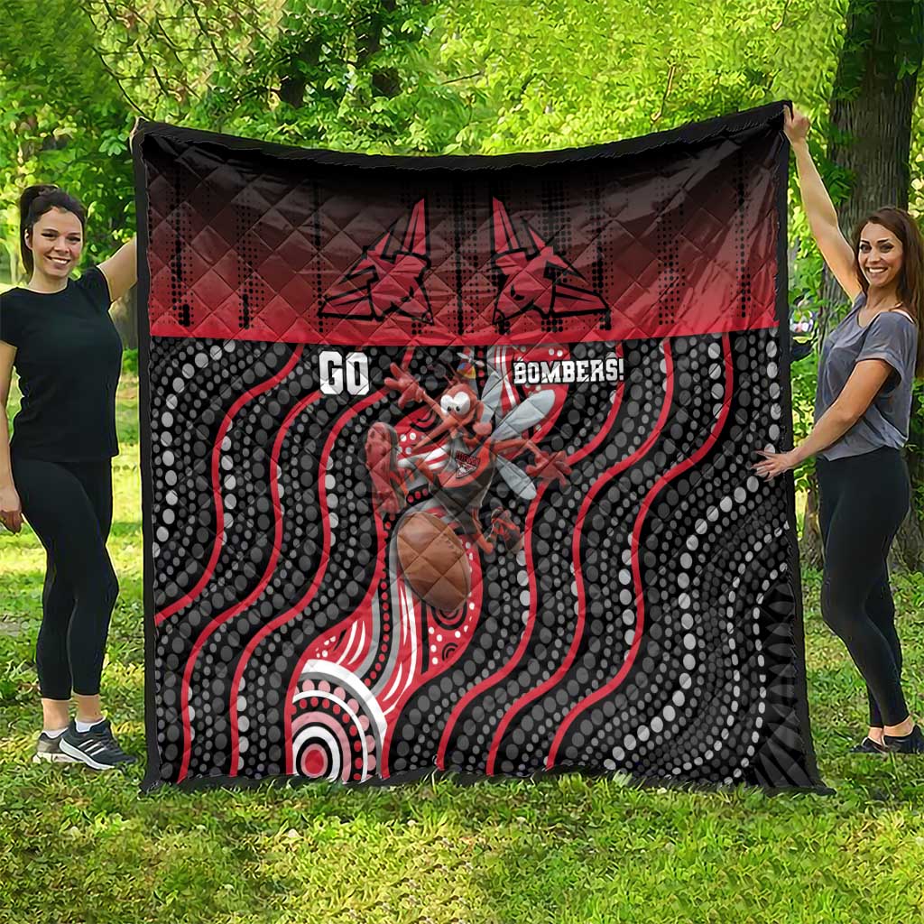 Essendon Go Bombers Quilt Don The Sash