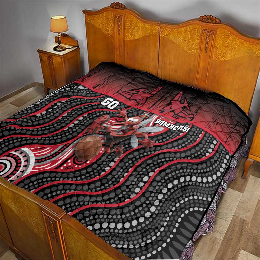 Essendon Go Bombers Quilt Don The Sash