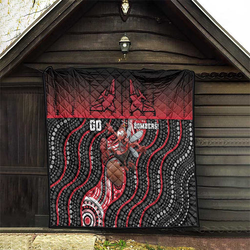 Essendon Go Bombers Quilt Don The Sash