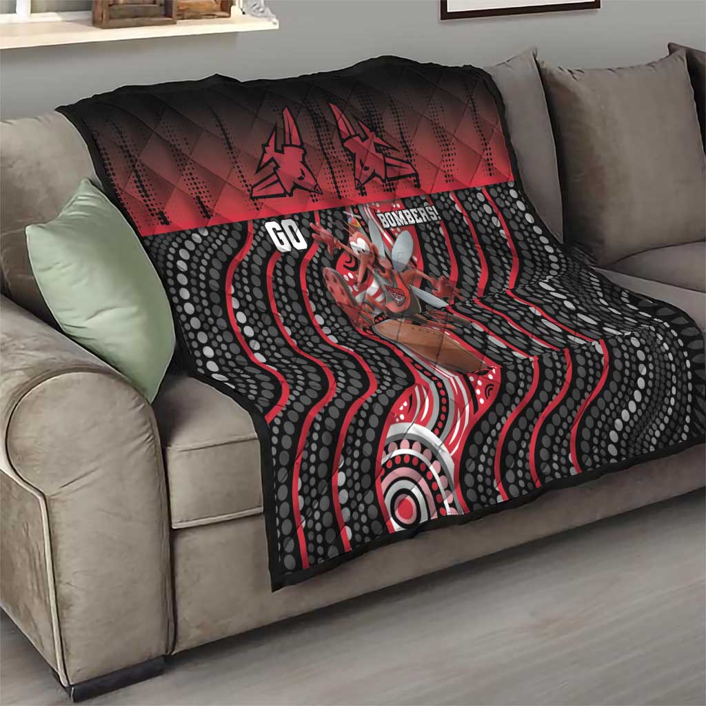 Essendon Go Bombers Quilt Don The Sash
