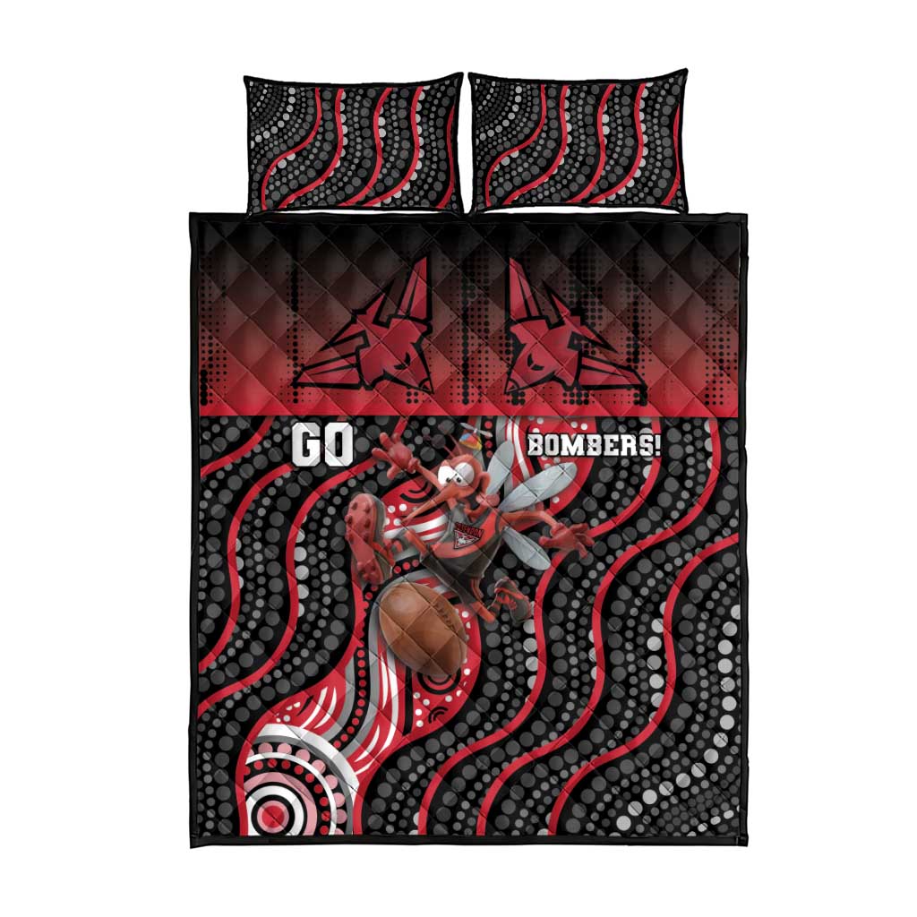Essendon Go Bombers Quilt Bed Set Don The Sash