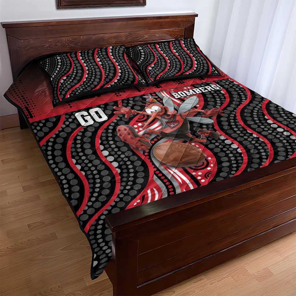 Essendon Go Bombers Quilt Bed Set Don The Sash