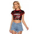 Custom Essendon Go Bombers Raglan Cropped T Shirt Don The Sash