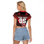 Custom Essendon Go Bombers Raglan Cropped T Shirt Don The Sash