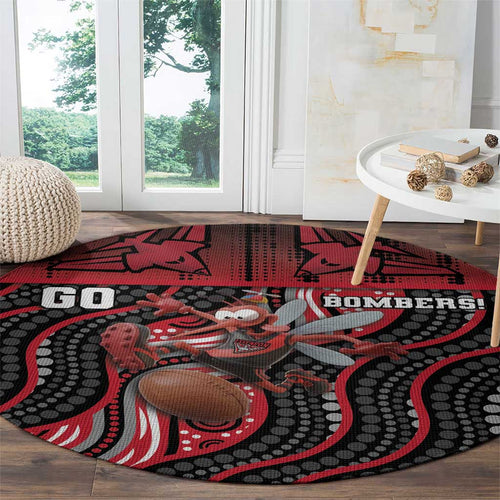 Essendon Go Bombers Round Carpet Don The Sash