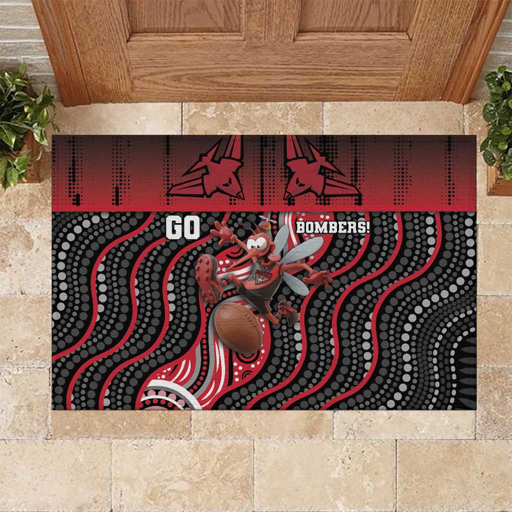 Essendon Go Bombers Rubber Doormat Don The Sash
