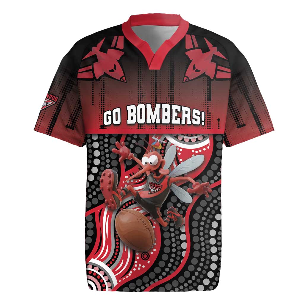 Custom Essendon Go Bombers Rugby Jersey Don The Sash