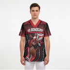 Custom Essendon Go Bombers Scrub Top Don The Sash