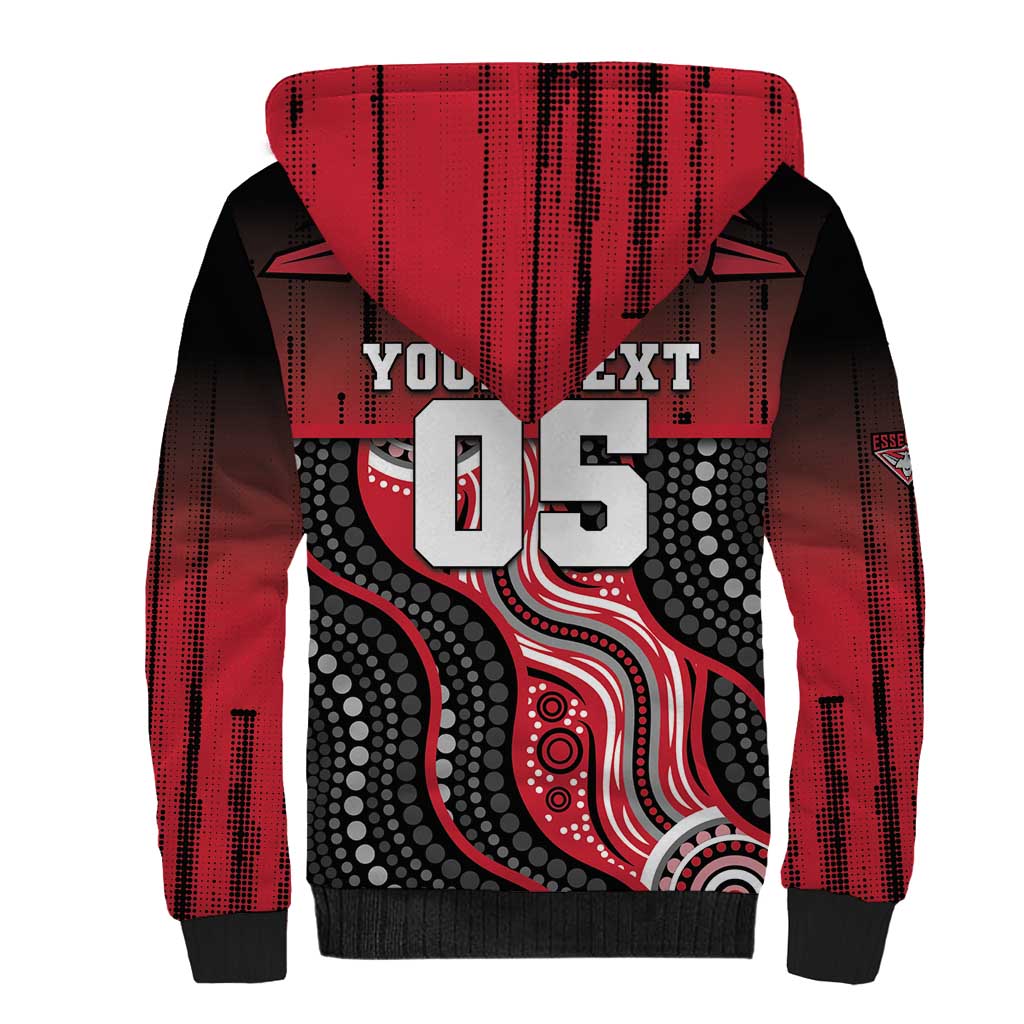 Custom Essendon Go Bombers Sherpa Hoodie Don The Sash