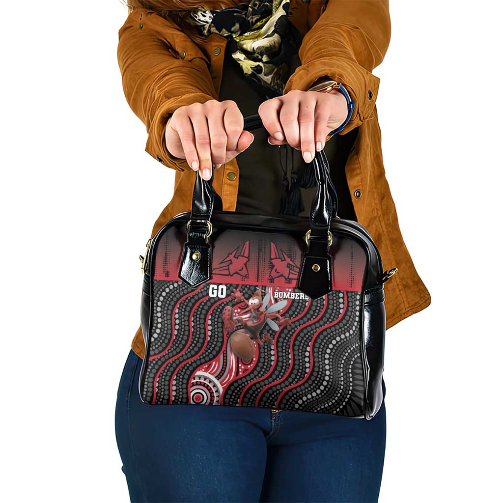 Essendon Go Bombers Shoulder Handbag Don The Sash