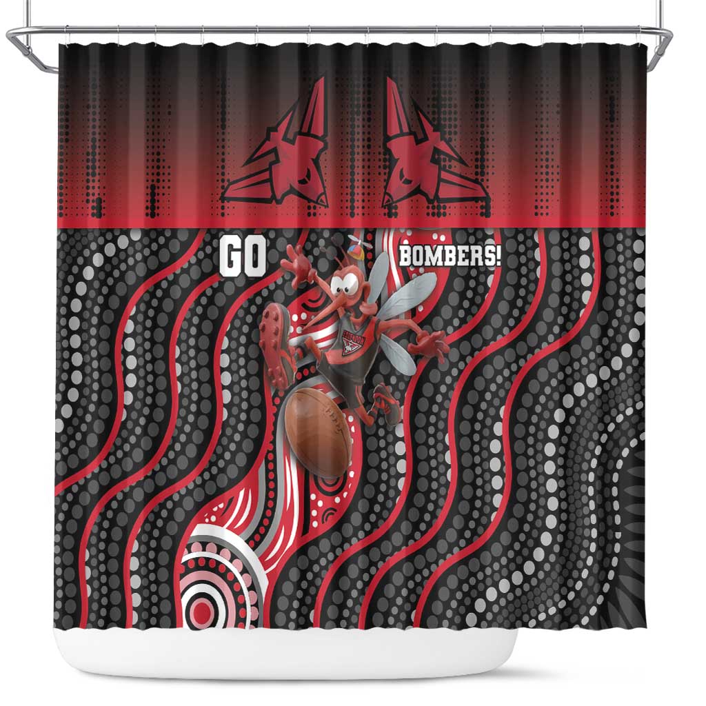 Essendon Go Bombers Shower Curtain Don The Sash