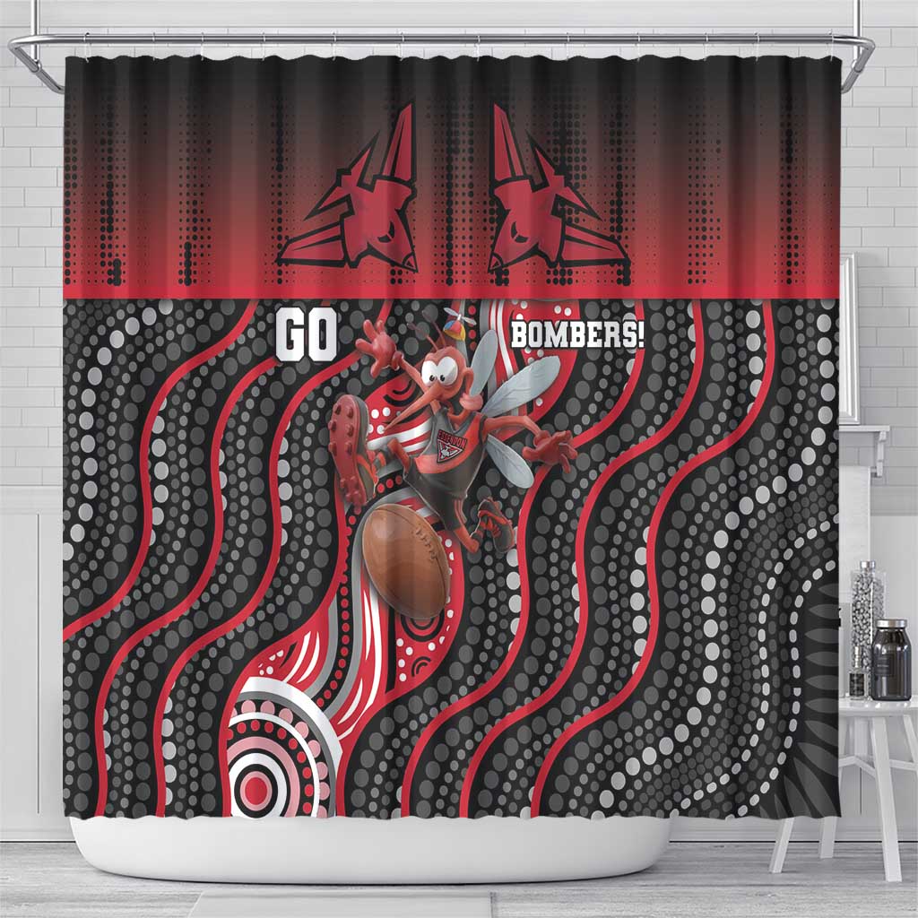 Essendon Go Bombers Shower Curtain Don The Sash