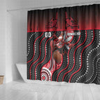 Essendon Go Bombers Shower Curtain Don The Sash