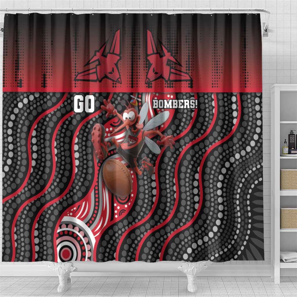 Essendon Go Bombers Shower Curtain Don The Sash
