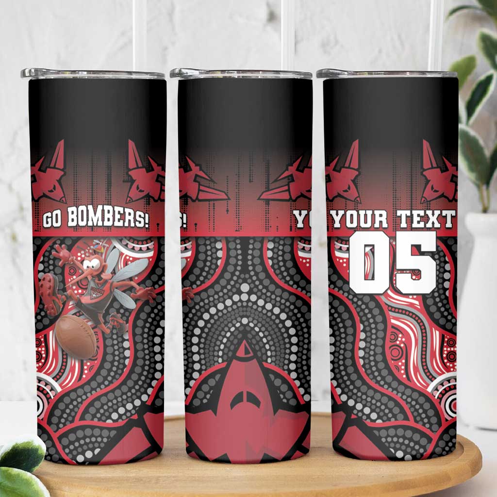 Custom Essendon Go Bombers Skinny Tumbler Don The Sash