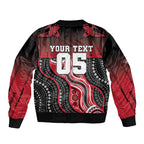 Custom Essendon Go Bombers Sleeve Zip Bomber Jacket Don The Sash