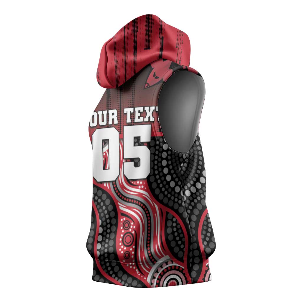 Custom Essendon Go Bombers Sleeveless Hoodie Don The Sash