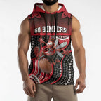 Custom Essendon Go Bombers Sleeveless Hoodie Don The Sash