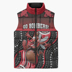 Custom Essendon Go Bombers Sleeveless Puffer Jacket Don The Sash