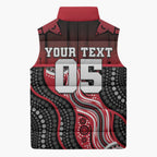 Custom Essendon Go Bombers Sleeveless Puffer Jacket Don The Sash