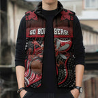 Custom Essendon Go Bombers Sleeveless Puffer Jacket Don The Sash