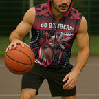 Custom Essendon Go Bombers Sleeveless Zip Hoodie Don The Sash